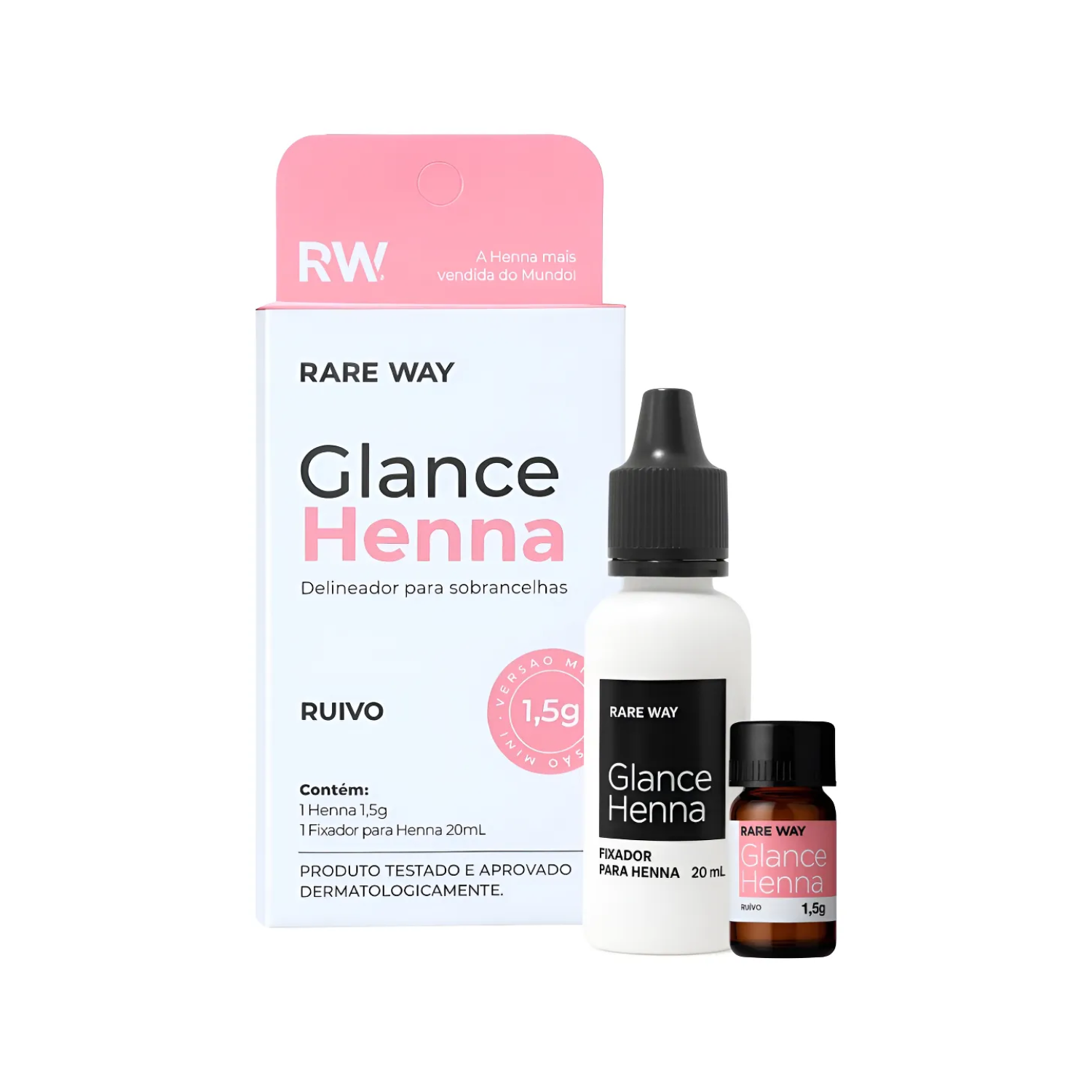 Rare Way Glance Henna Mini Delineador para Sobrancelhas: Ruivo (1,5g)